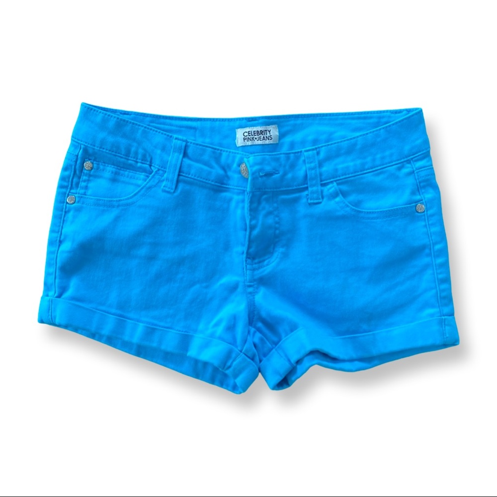 Celebrity Pink Blue Atoll Mini Shorts